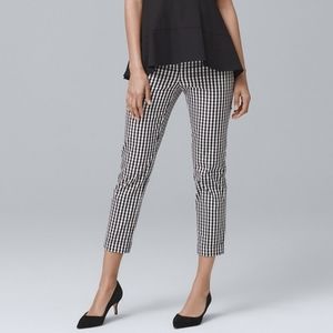 WHBM gingham slim crop pants